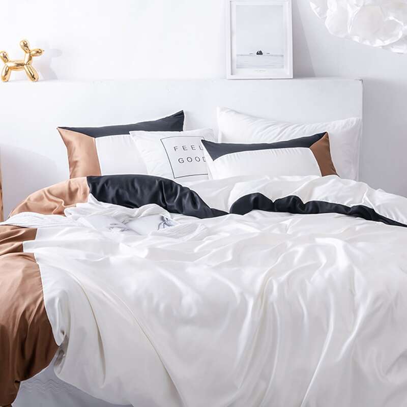 

Colorblock Print Bedding Set Without Filler, Multicolor