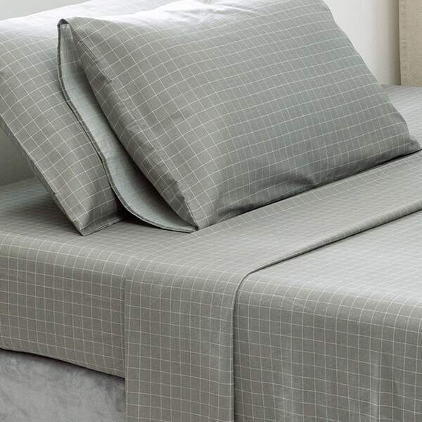 

Plaid Print Bedding Sets Without Filler, Green