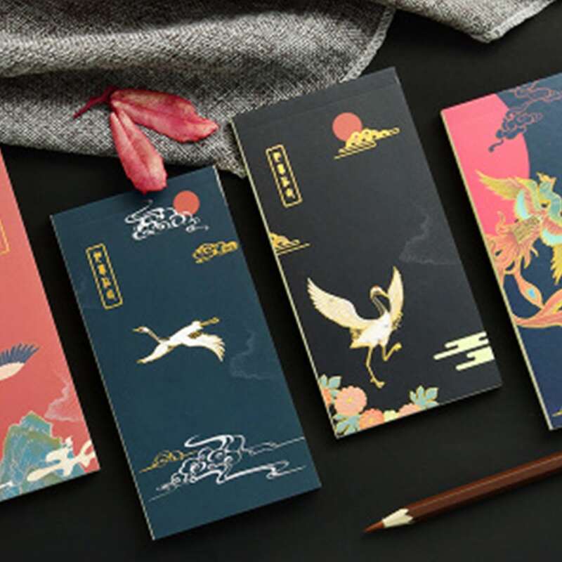 

1pc Crane & Phoenix Note Book, Multicolor