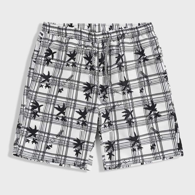 

Guys Plaid Shorts, Black and white