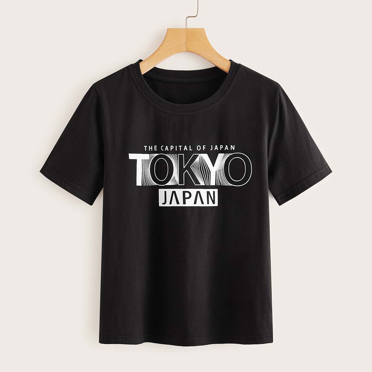 

Letter Graphic Black Tee