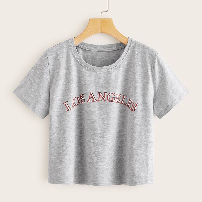

Letter Graphic Grey Tee