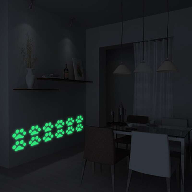 

6pcs Paw Luminous Wall Sticker