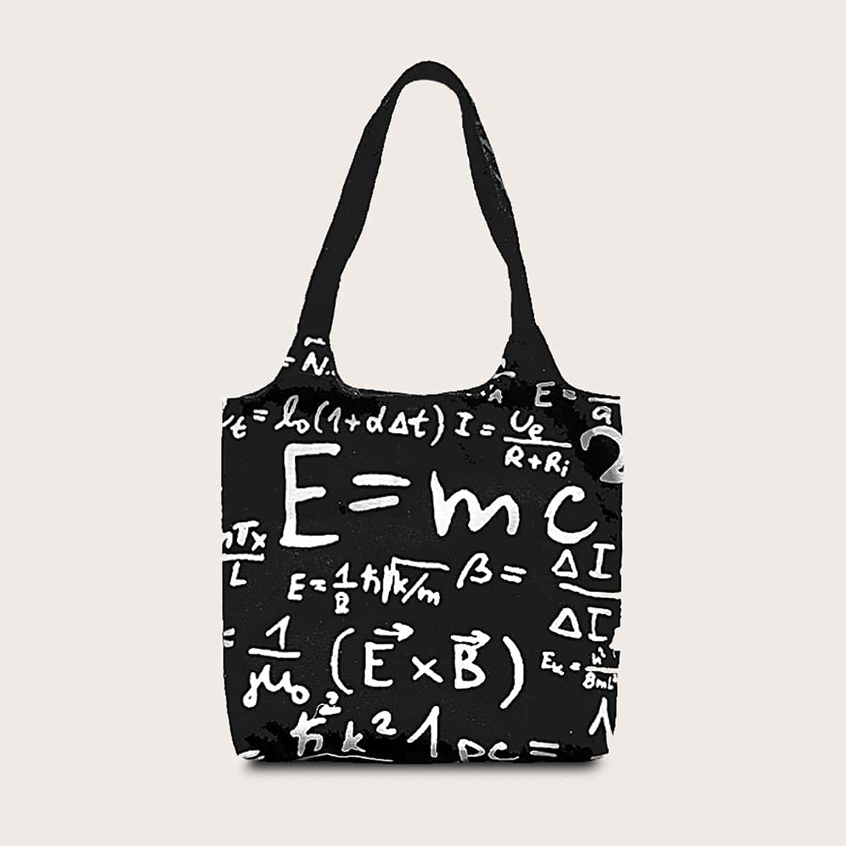 

Formula Print Tote Bag, Black