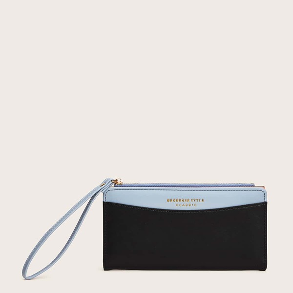 

Two Tone Wristlet Purse, Black