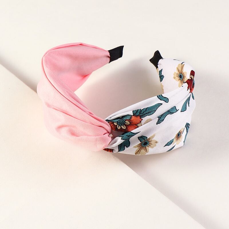 

Color Block Flower Pattern Hair Hoop, Multicolor