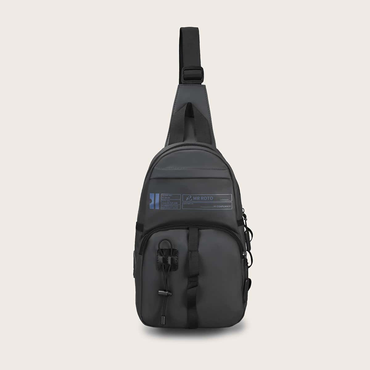 

Guys Letter Graphic Fanny Pack, Black