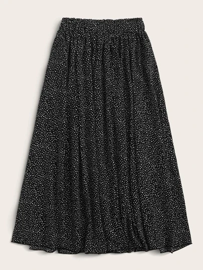 GlowEve CURVE Plus Allover Print Elastic Waist Midi Skirt