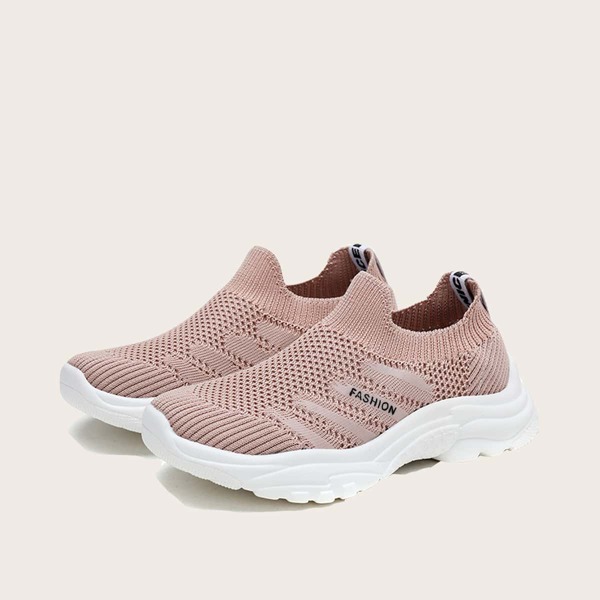 

Girls Knit Slip On Sneakers, Pink