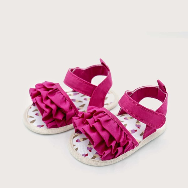 

Сандалии с оборками для девочек, Розовые