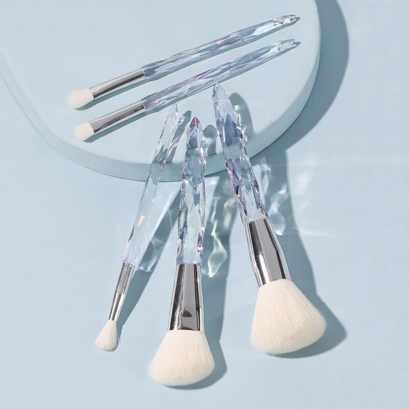 

5pcs Transparent Handle Makeup Brush Set