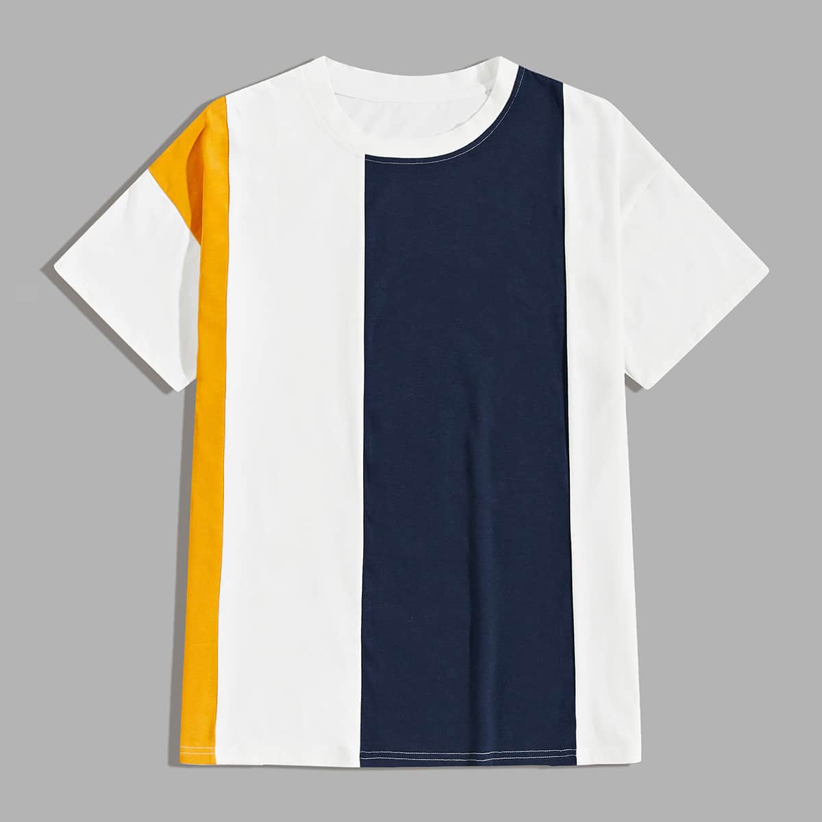 Guys Cut And Sew Tee, Multicolor
