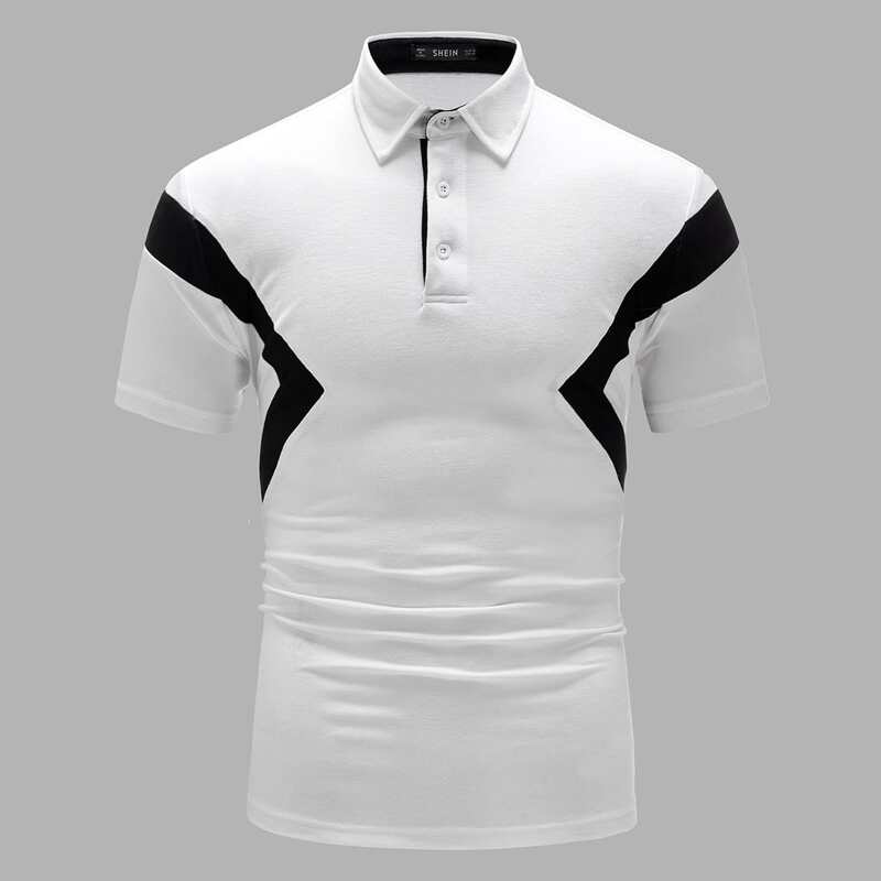 

Guys Contrast Panel Polo Shirt, White
