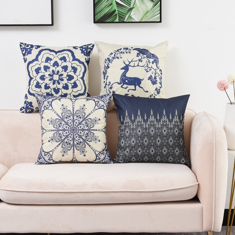 

1pc Geometric Pattern Cushion Cover Without Filler, Multicolor