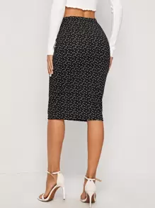 Firerie Váy Tim Đen và trắng Thanh lịch - Đen và trắng - Xem 2