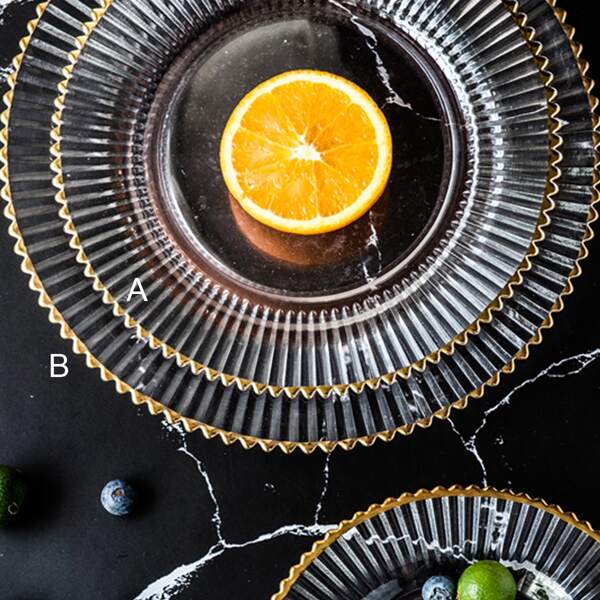

1pc Contrast Trim Glass Plate