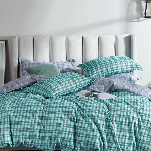 

Plaid Pattern Bedding Set Without Filler, Green
