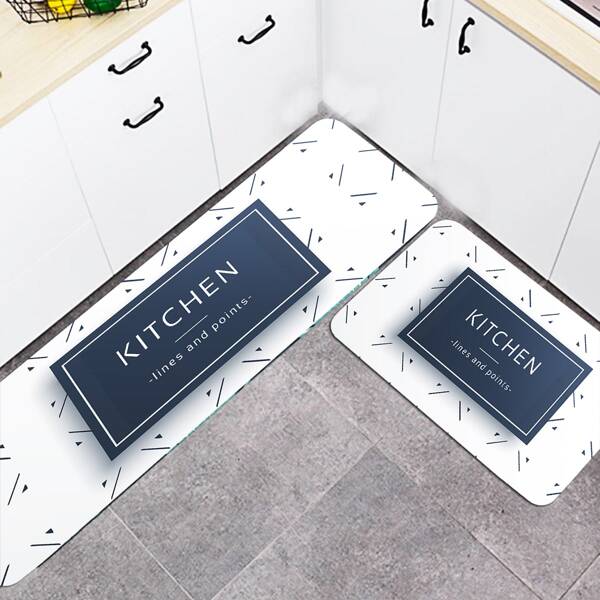 

1pc Letter Graphic Floor Mat, Multicolor