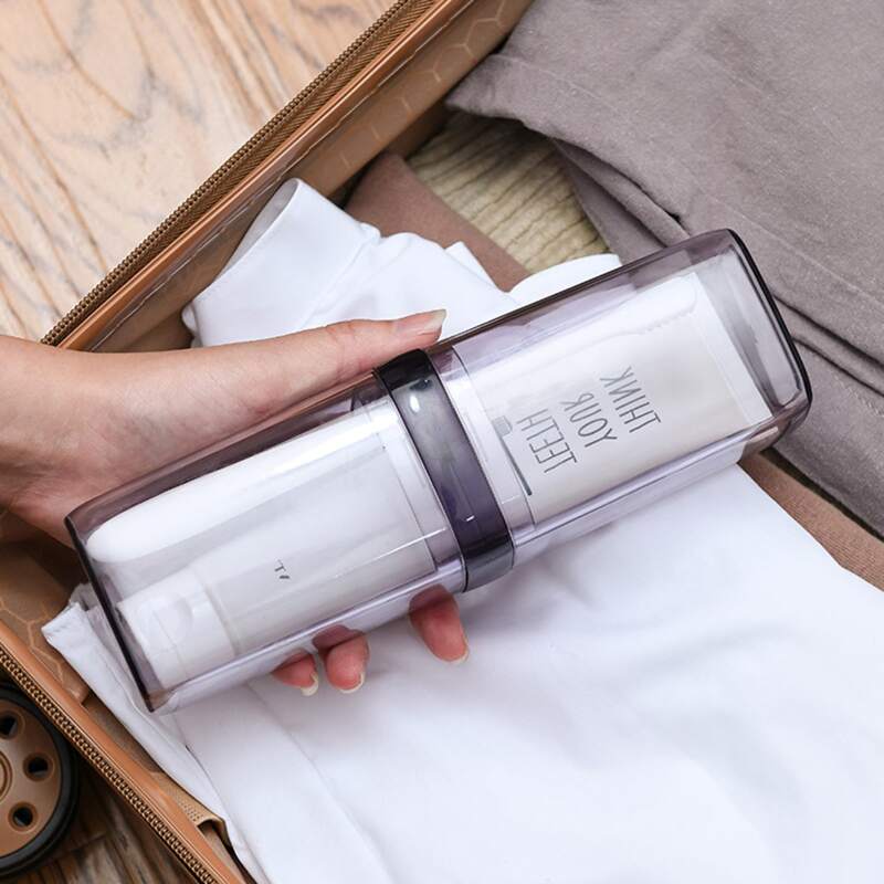 

1pc Transparent Travel Toothbrush Storage Box, Multicolor