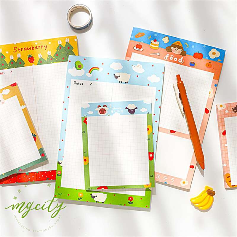 

50pcs Cartoon Print Memo Pad