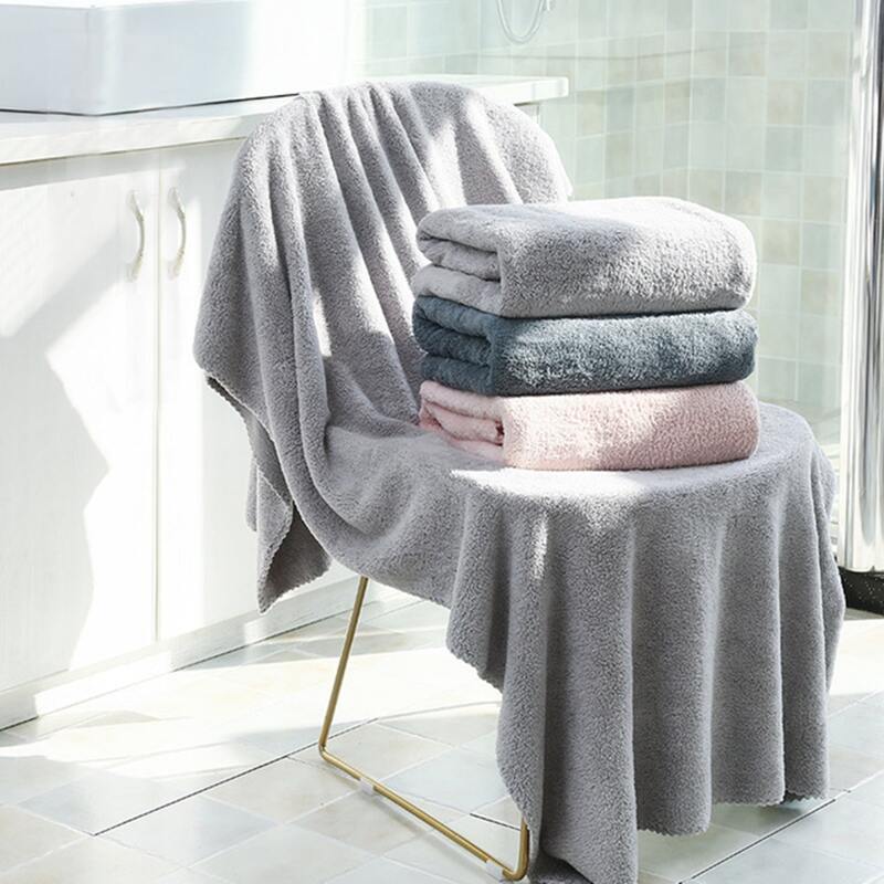 

1pc Solid Bath Towel, Multicolor
