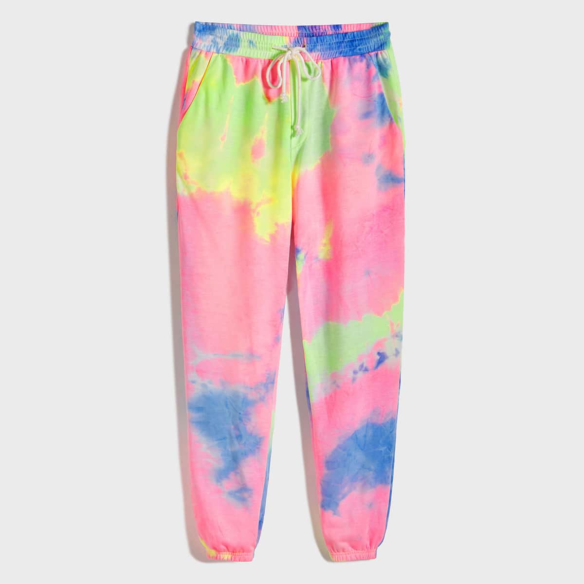 

Guys Drawstring Waist Tie Dye Joggers, Multicolor