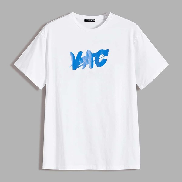 

Men Letter Graphic Tee, White