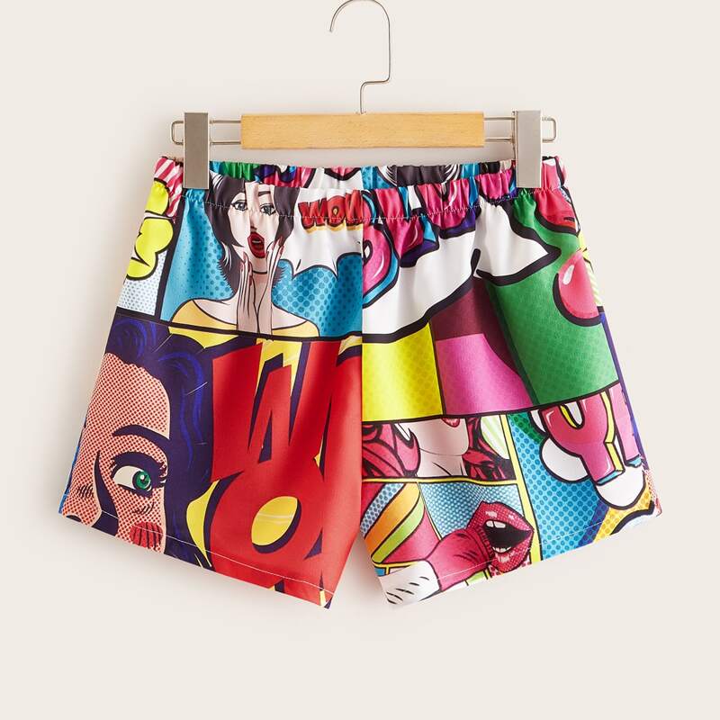 

Pop Art Print Shorts, Multicolor