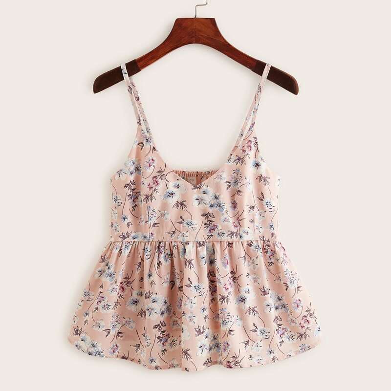 

Floral Smock Cami, Multicolor