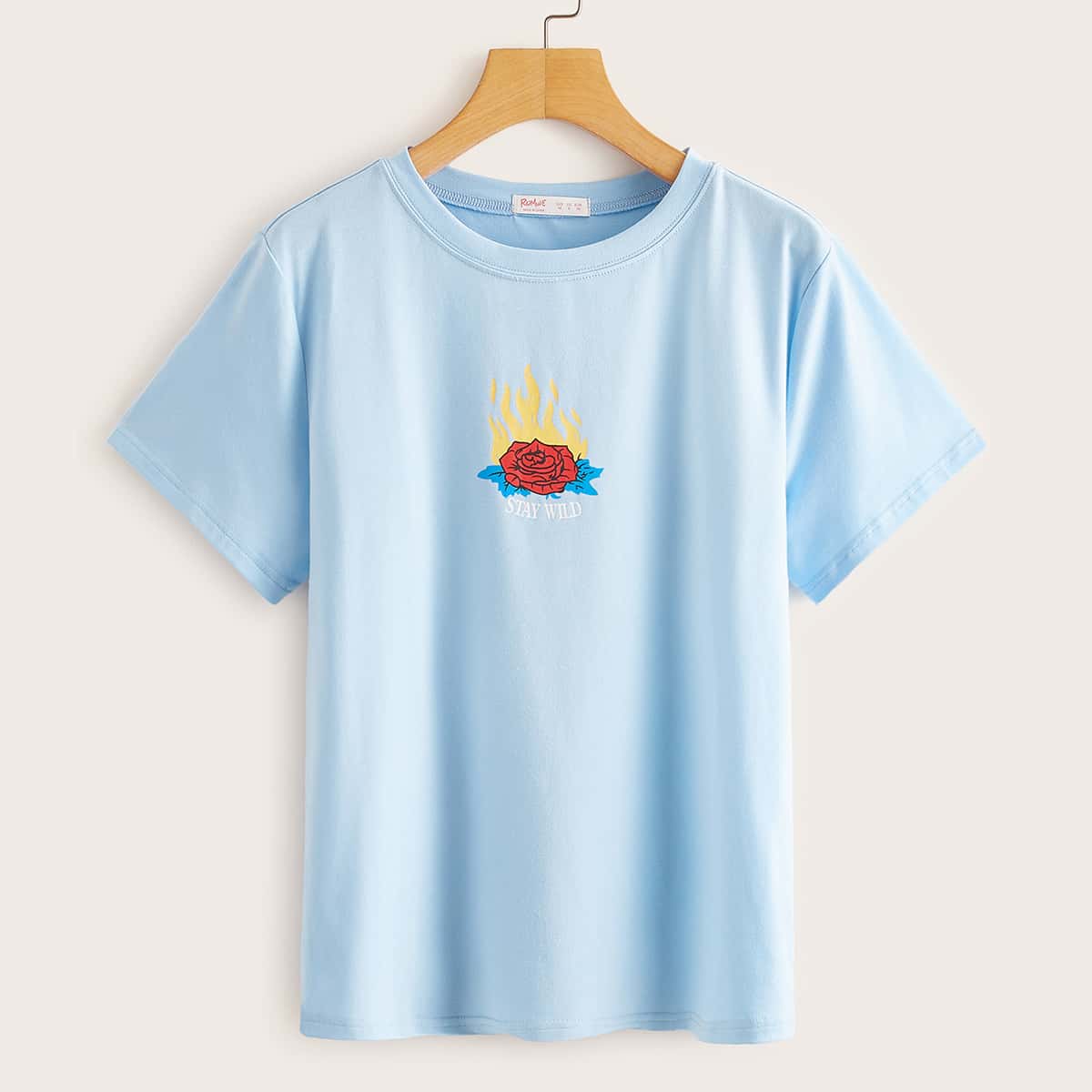

Fire Rose Blue Tee