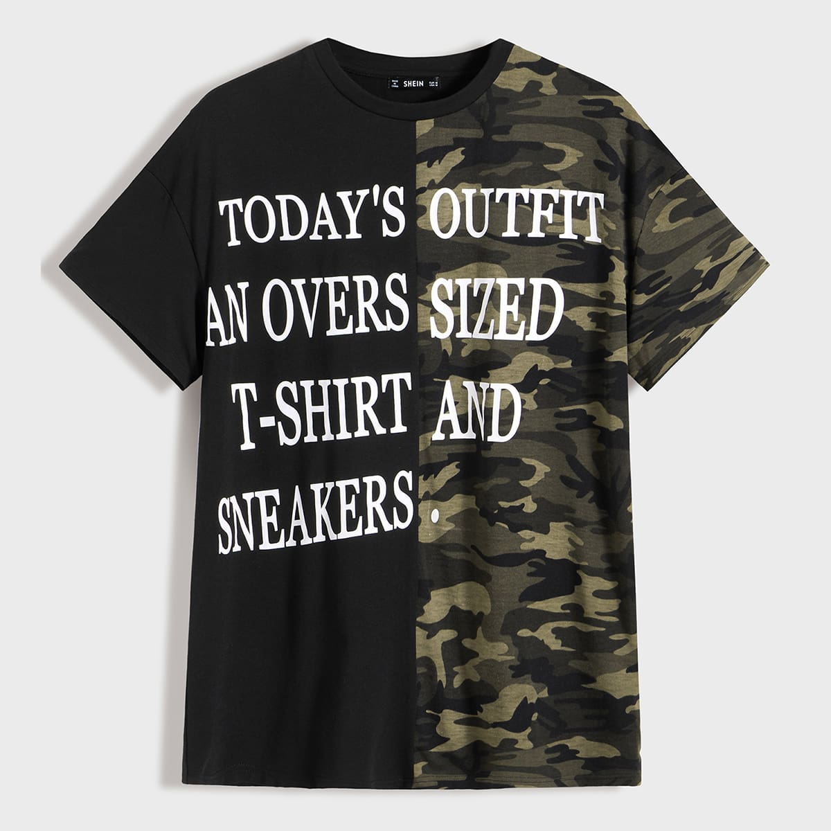 

Guys Slogan Graphic Camo Print Tee, Multicolor