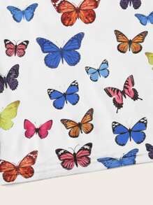 SHEIN Girls Butterfly Print Slip Dress - Multicolor - View 4
