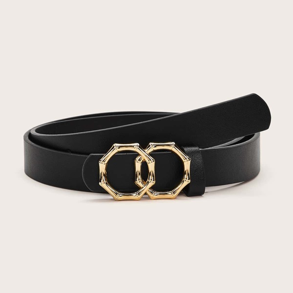 

Kids Double Bamboo Joint Buckle Belt, Black