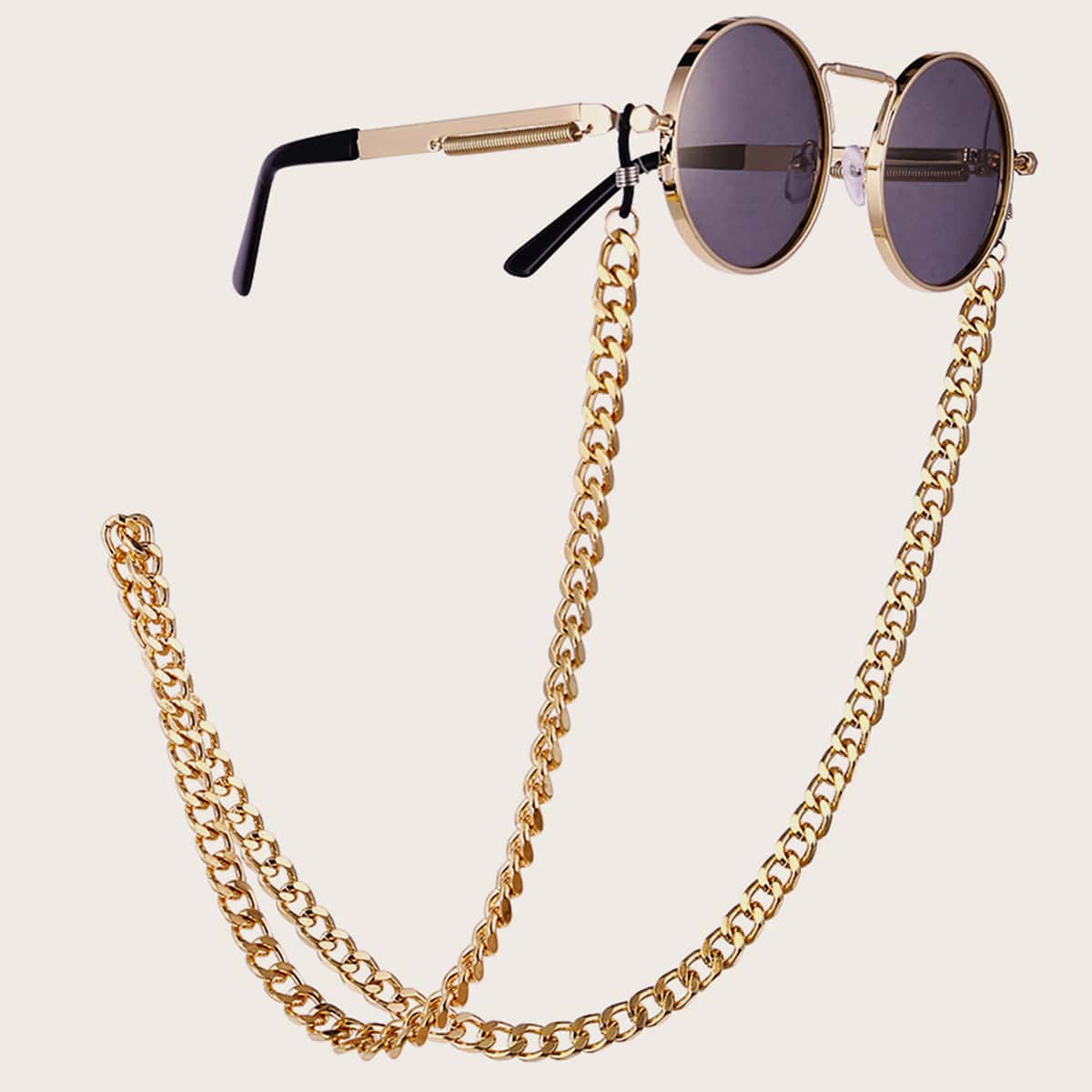 

Guys Metal Glasses Chain, Gold