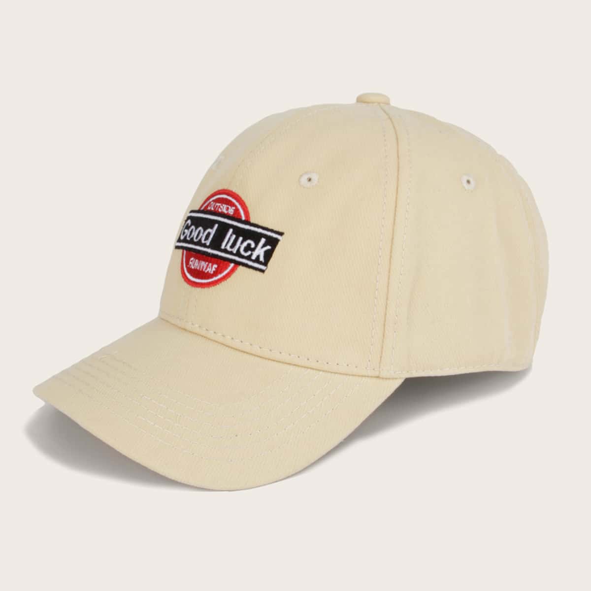 

Guys Letter Embroidered Baseball Cap, Beige