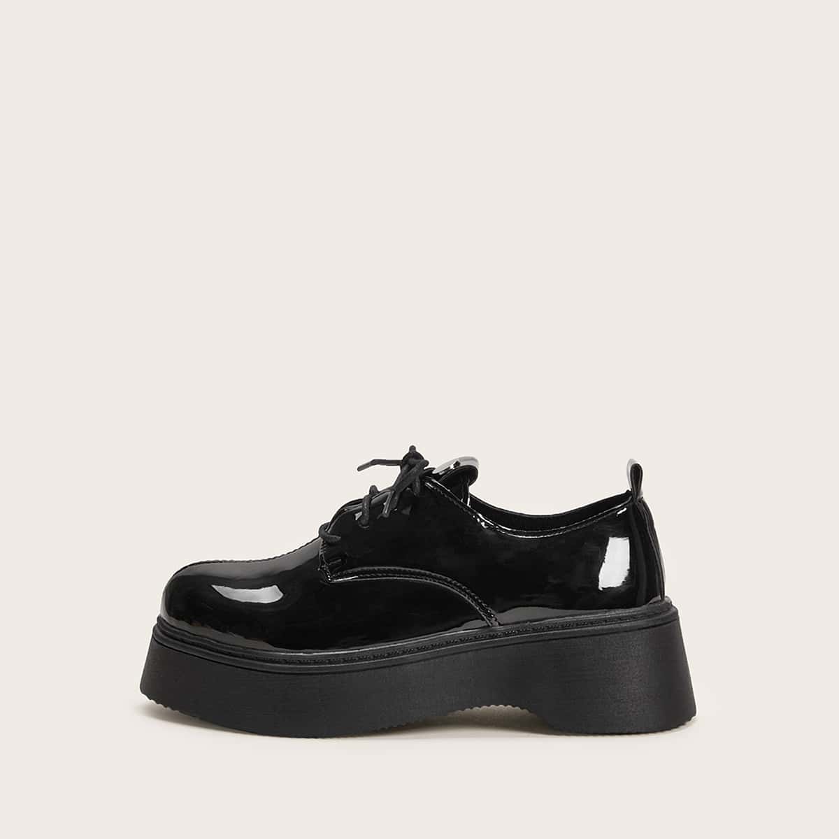

Lace-up Front Wide Fit Wedges, Black