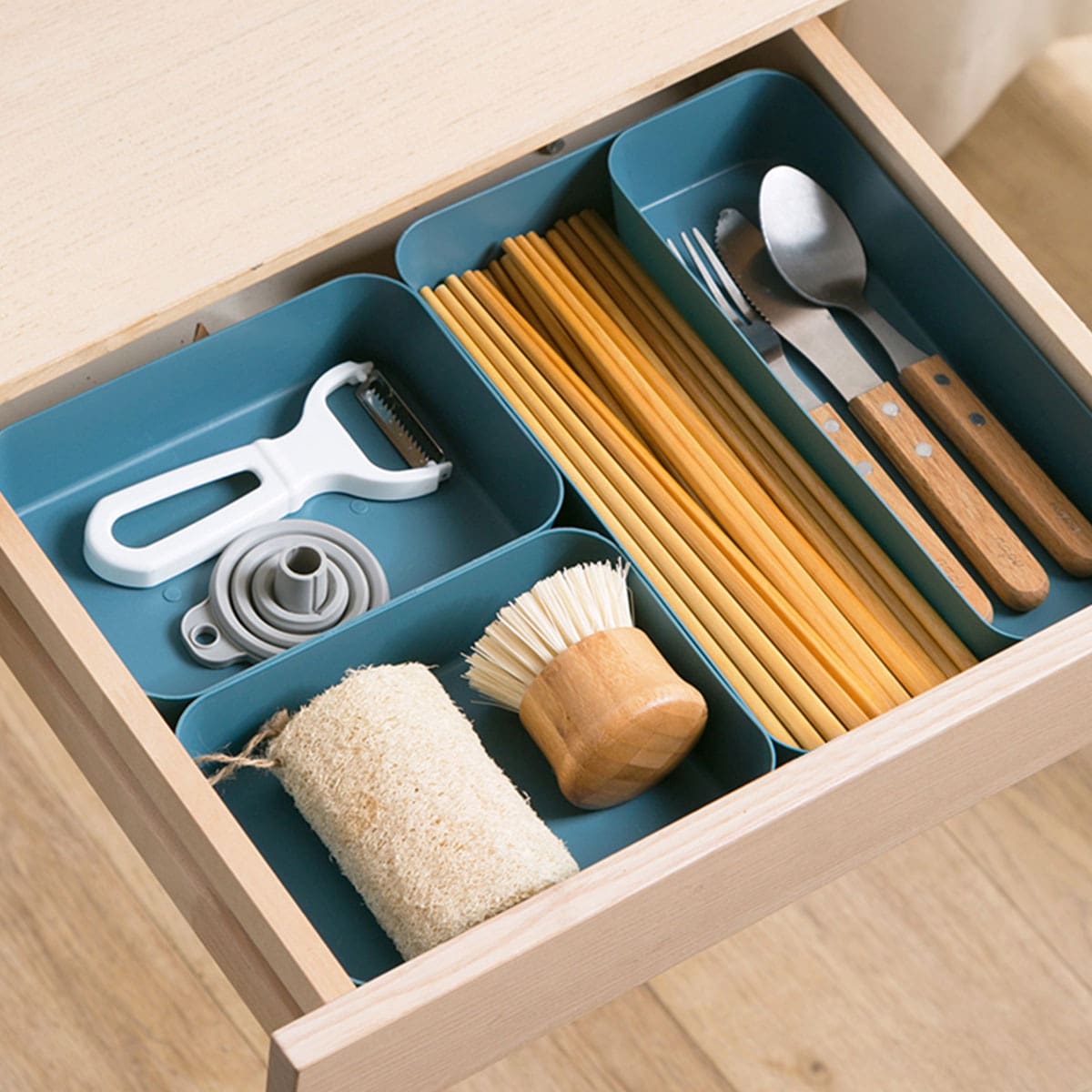 

1pc Solid Storage Box, Multicolor