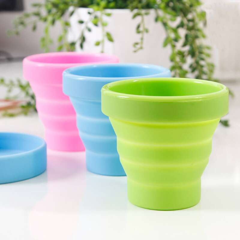 

1pc Silicone Foldable Cup, Multicolor