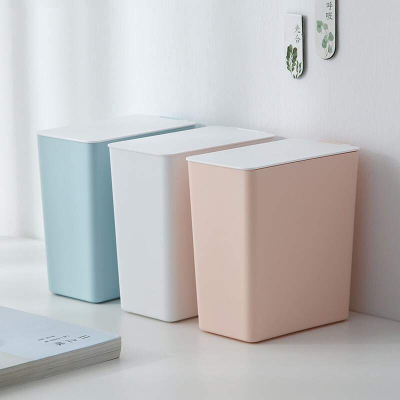 

1pc Plain Desktop Trash Storage Bin, Multicolor