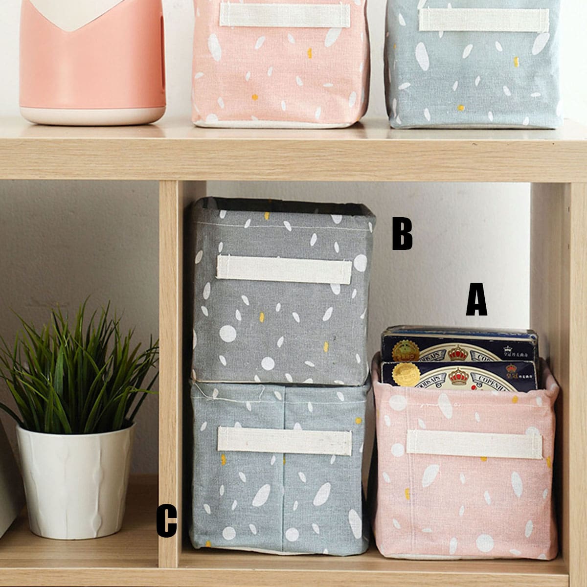 

1pc Graphic Print Storage Basket, Multicolor