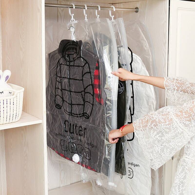 

1pc Clear Hanging Vacuum Storage Bag