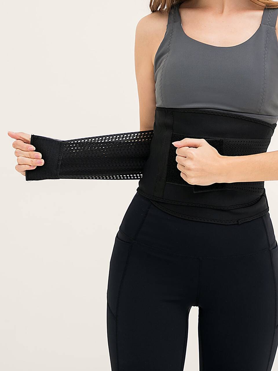Synthetic Rubber Solid Abdominal Binder Shapewear Waist Trainer Corset