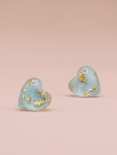 1pair Heart Shaped Stud Earrings
