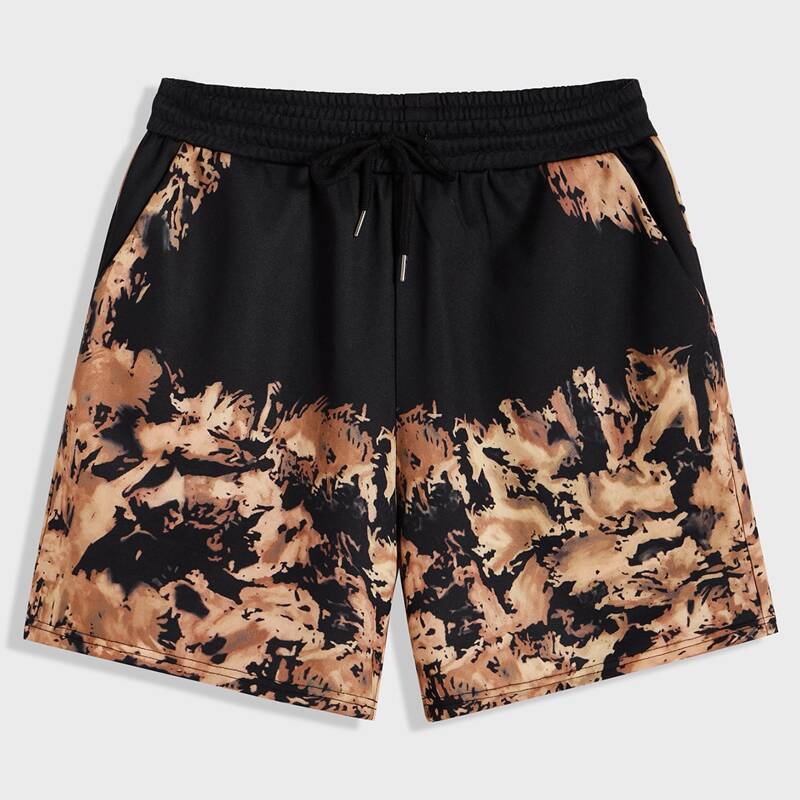 

Guys Graphic Print Sweat Shorts, Black
