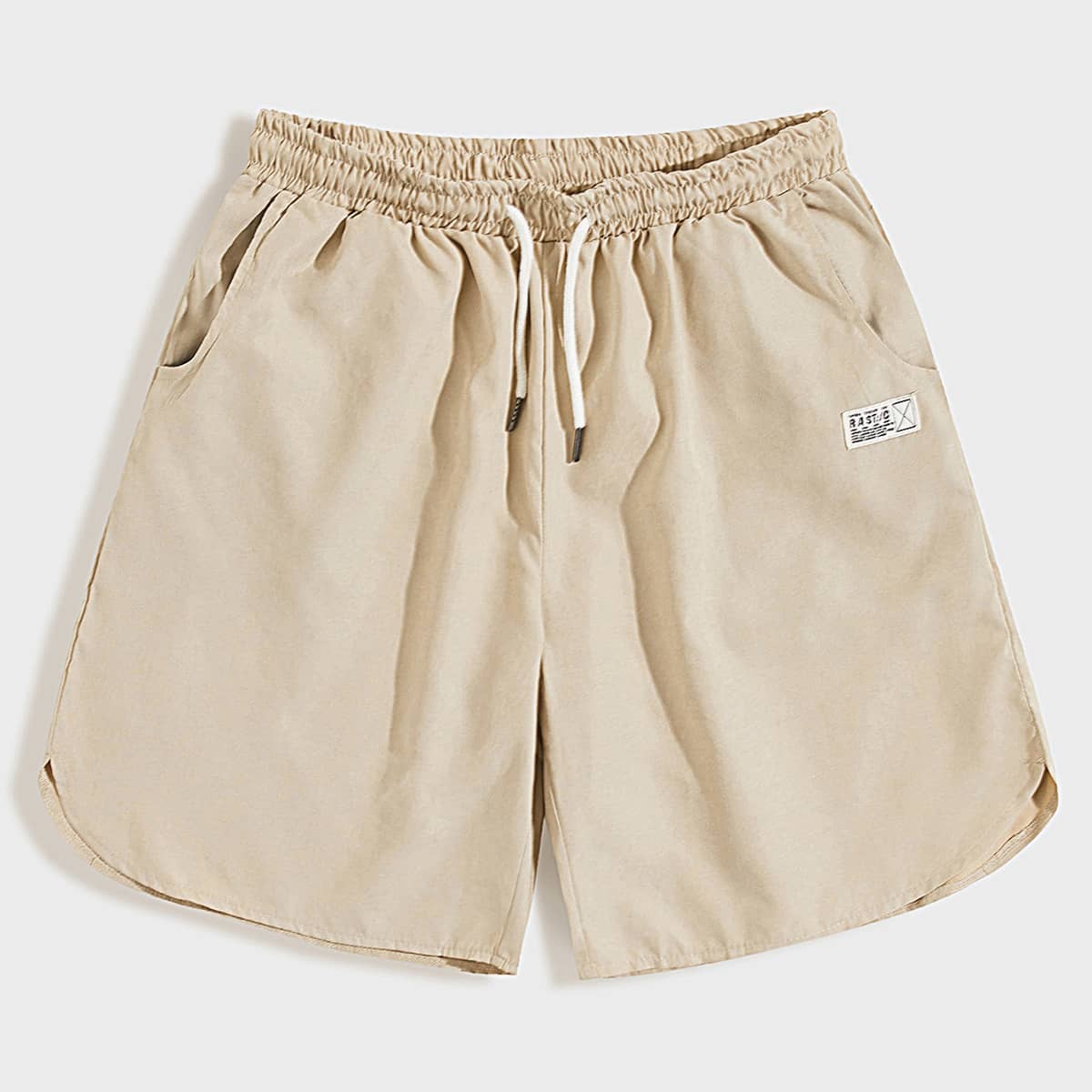 

Guys Letter Graphic Drawstring Shorts, Khaki