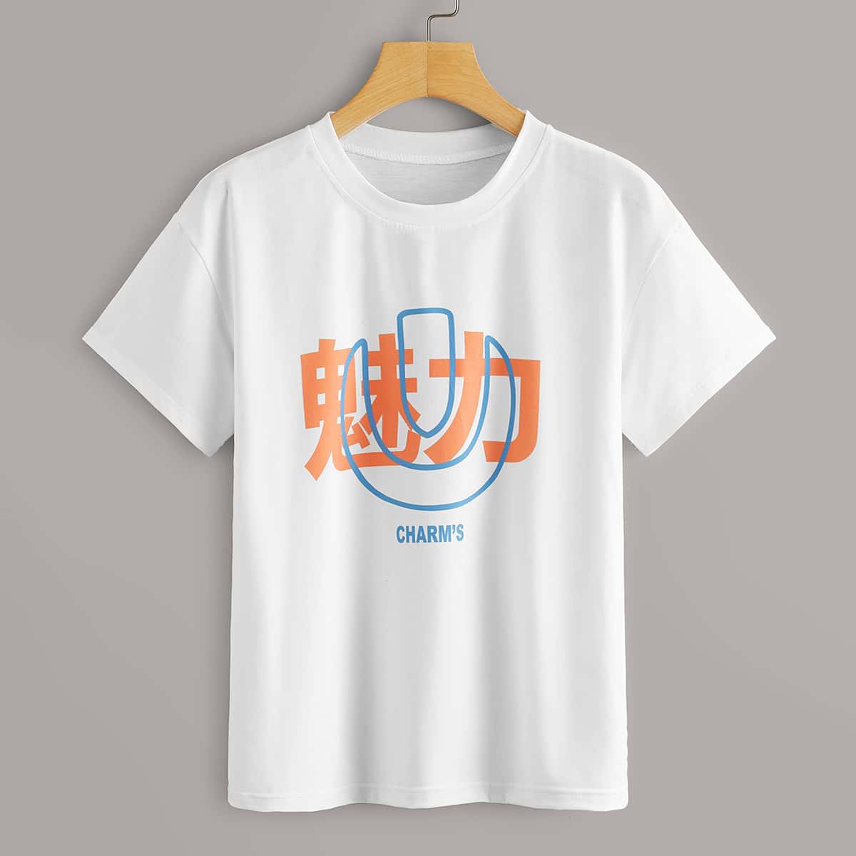 

Letter Graphic White Tee