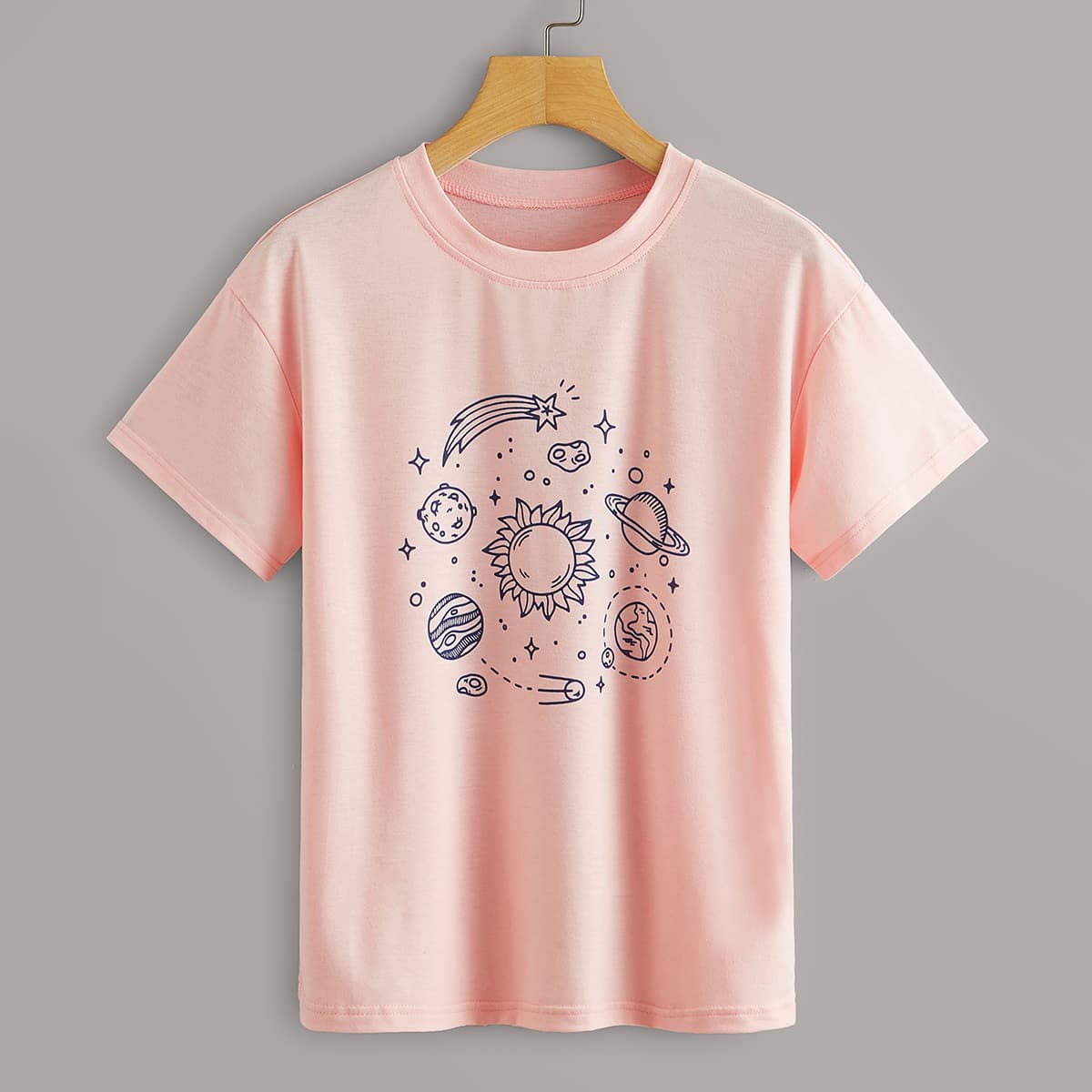 Galaxy Print Pink Tee
