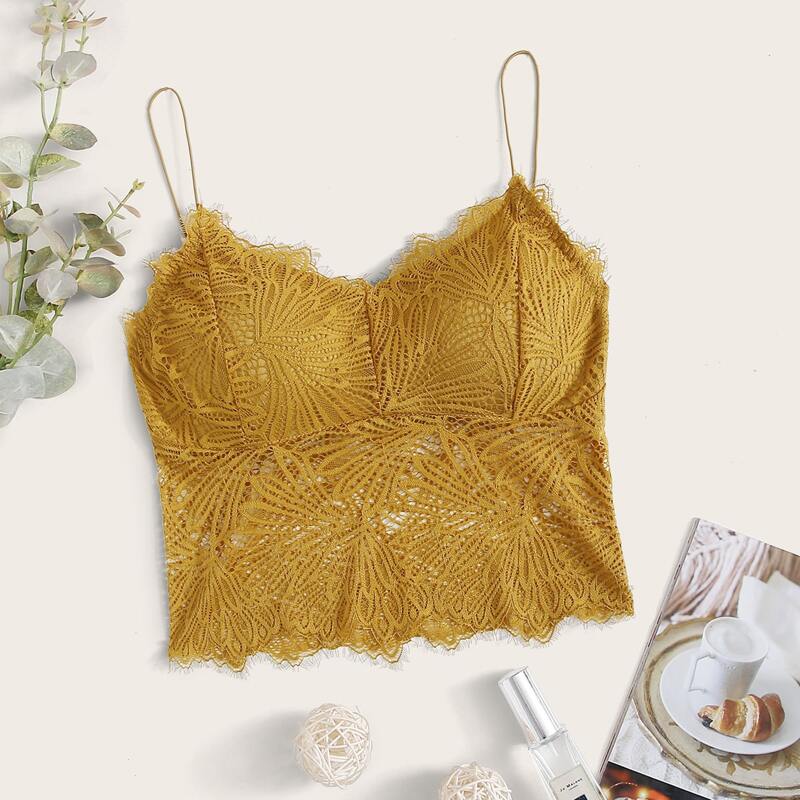 

Floral Lace Bralette, Yellow