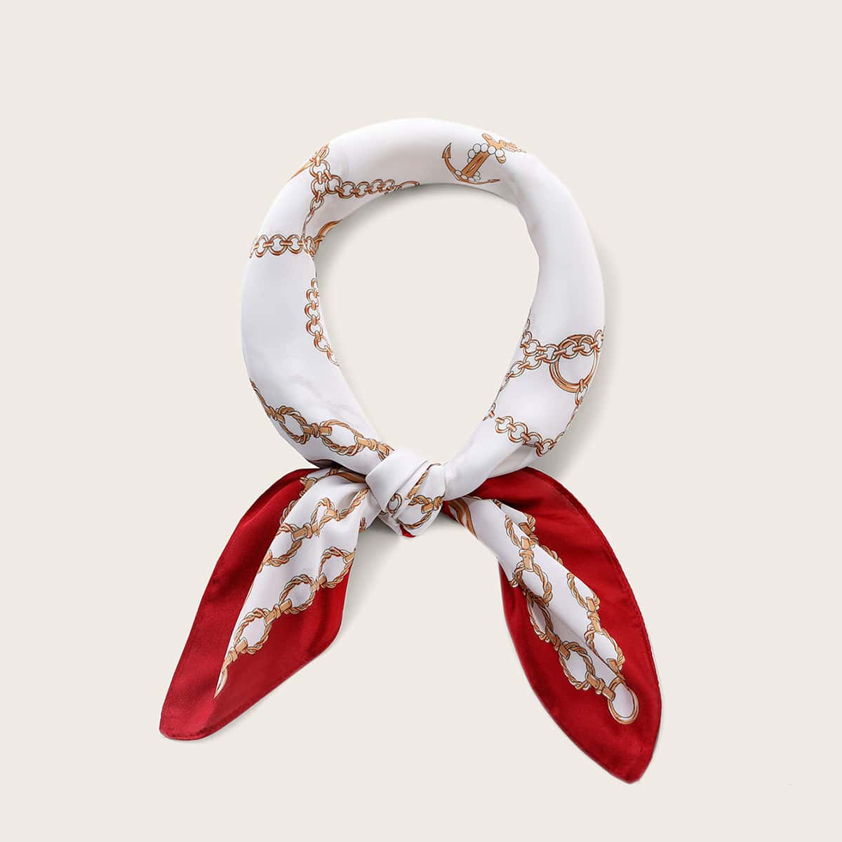 

Chain Pattern Bandana, White