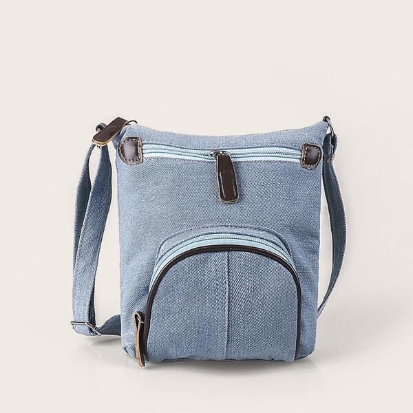 

Джинсовая сумка через плечо с карманом, Синий